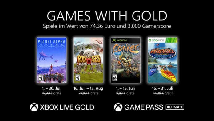 Xbox Games with Gold hat im Juli 2021 neue Titel im Angebot