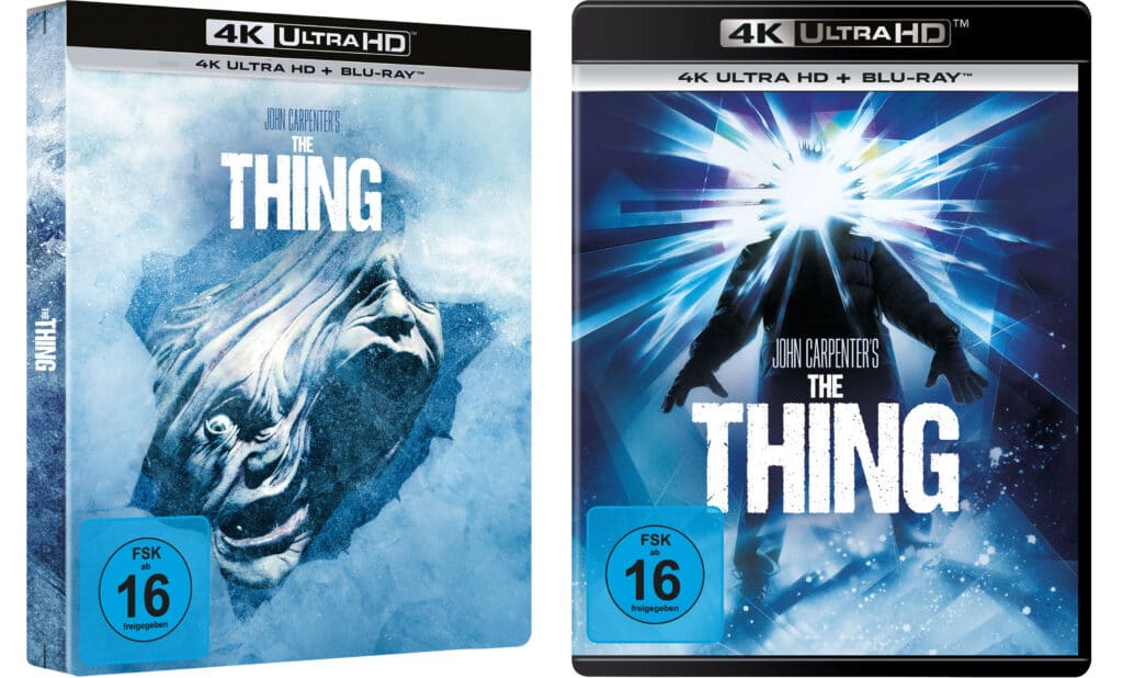 So sieht das 4K Blu-ray Steelbook & die Amaray von "The Thing" aus