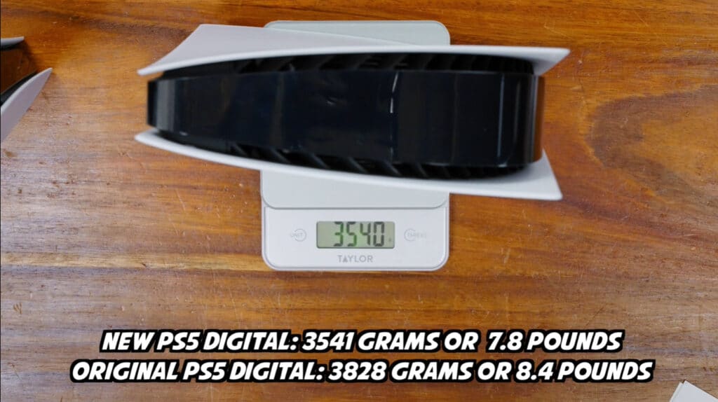 Die neue PS5 (Digital Revised) ist rund 300 Gramm leichter