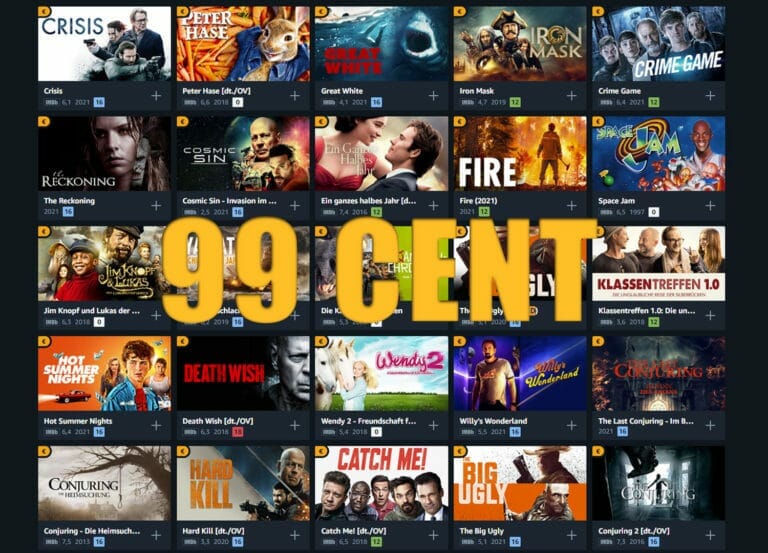 Prime Deals: Ausgewählte Filme in 4K- und HD-Qualität für nur 99 Cent ausleihen!