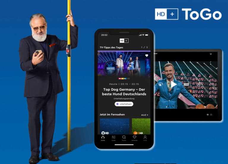 NEU: Mit HD+ ToGo habt ihr über 50-HD-Sender immer und überall dabei!