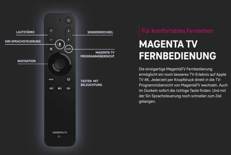 MagentaTV Fernbedienung für Apple TV 4K jetzt einzeln bestellbar!