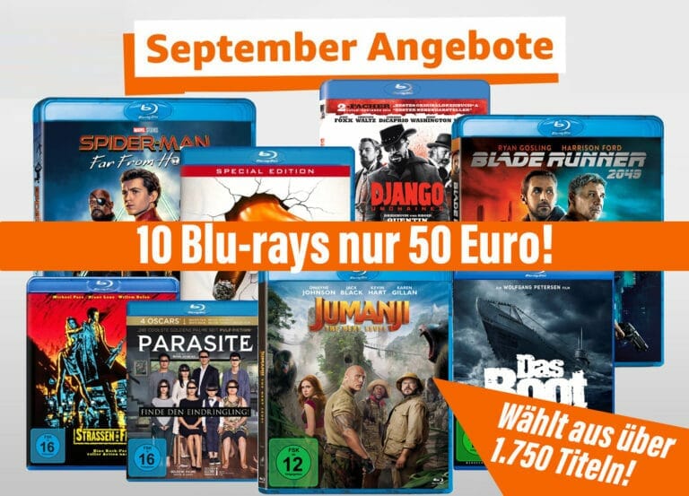 10 Blu-rays für nur 50 Euro (Amazon September Angebote)