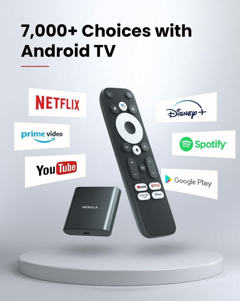 Der Anker Nebula Streaming Player kann auf den Google Play Store zugreifen.