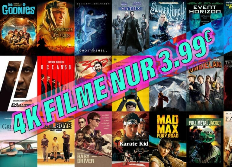 Über 60 4K Filme für je 3.99 Euro: ‚Full Metal Jacket‘, ‚Die Goonies‘, ‚Bad Boys‘ uvm.