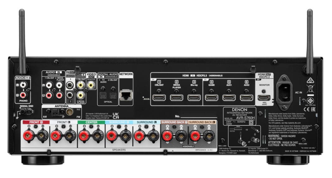 Anschl&uuml;sse AVR-S760H