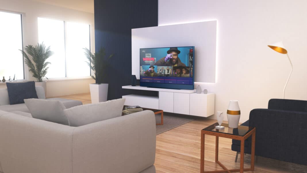 Der Sky Glass f&uuml;gt sich dank ansprechendem Design und 5 Farben perfekt in das Interieur ein