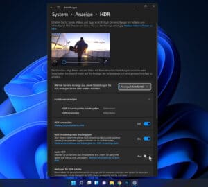 Unter Windows 11 stehen viel mehr Einstellungsmöglichkeiten für die HDR-Darstellung bereit