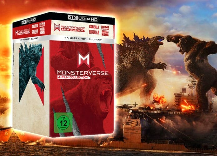 Die Monsterverse 4-Film-Collection beinhaltet alle Kong und Gozilla Neuverfilmungen als 4K Blu-ray Steelbook