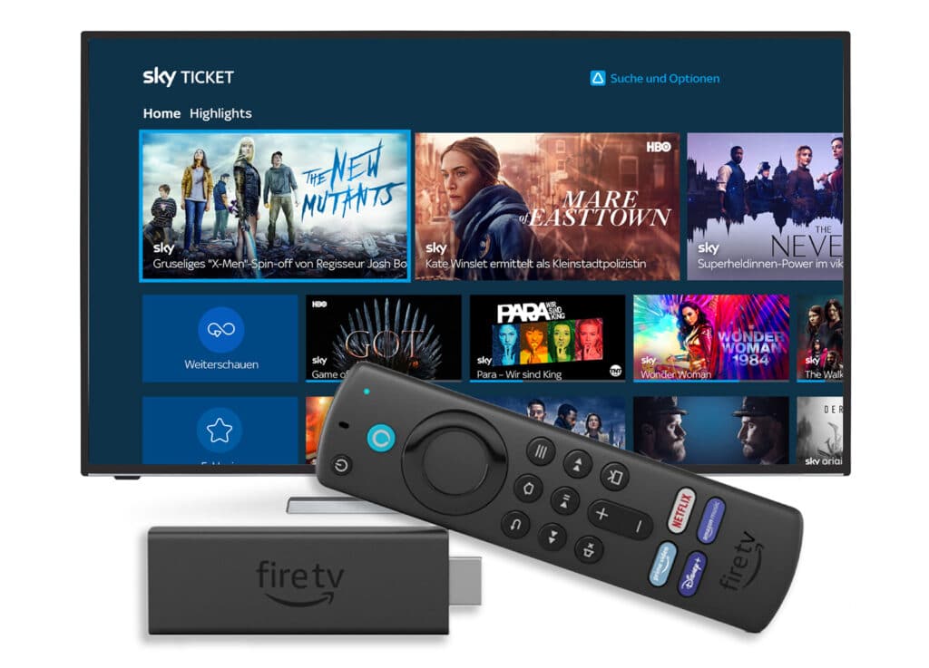 Die Sky Ticket App ist auch für den neuen Amazon Fire TV Stick 4K Max verfügbar