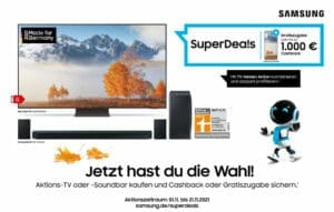 Samsungs SuperDeals verheißen Cashback-Rabatte.