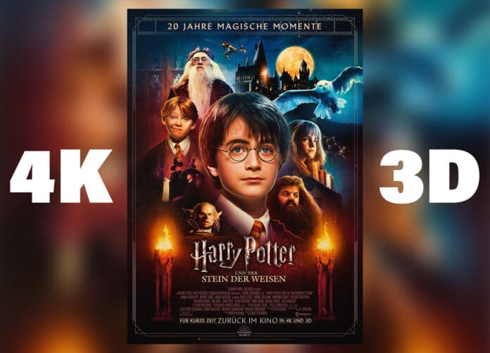 Den ersten Harry Potter Film nochmals im Kino erleben - wahlweise in 3D oder 4K!