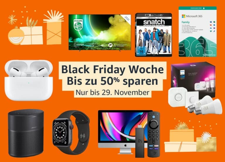 Amazon Black Friday Woche Tag 2: UHD Blu-rays ab 8,29€, Philips Hue reduziert uvm.