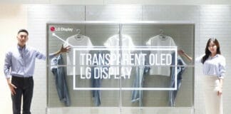 LG Display zeigt schon vor Beginn der CES 2022 transparente OLED-Displays.