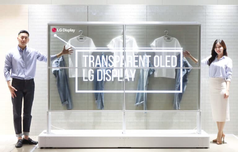 LG Display zeigt transparente OLED-Bildschirme auf der CES 2022