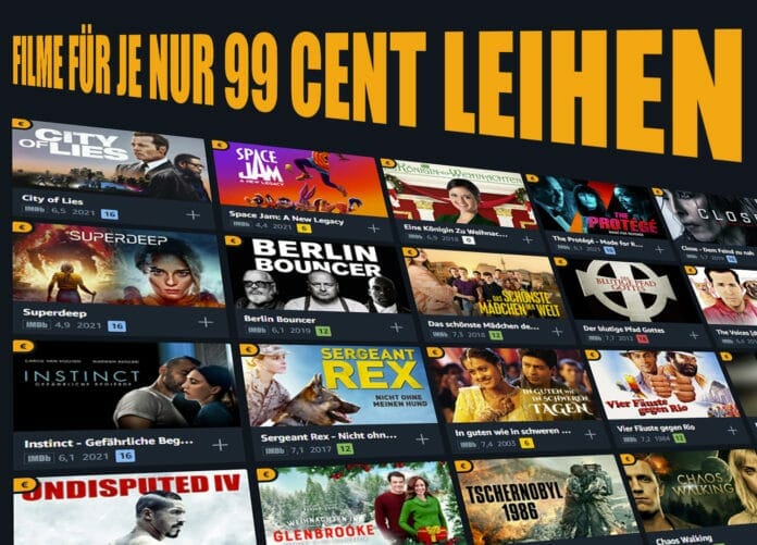 Prime-Abonnenten können über 430 Filme für je nur 99 Cent ausleihen (zum Teil in 4K UHD)