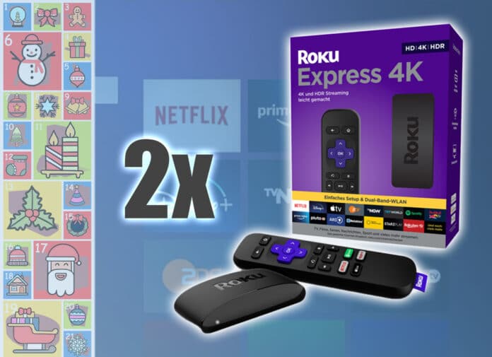 Gewinnspiel-Türchen Nr. 10 mit zwei ROKU Express 4K Streaming-Player