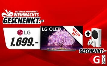 LG C1 4K OLED mit 65 Zoll kaufen und XBOX SERIES S gratis erhalten!