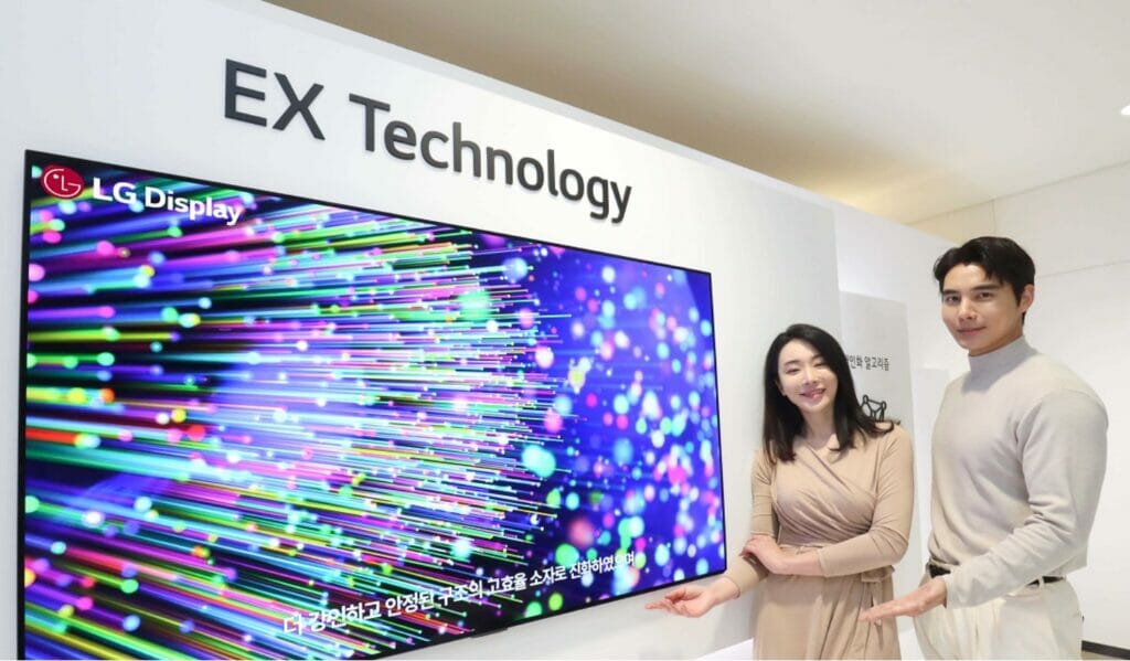 Die LG OLED-EX-Displays sind bis zu 30 Prozent heller, langlebiger und besitzen einen noch dünneren Displayrahmen!
