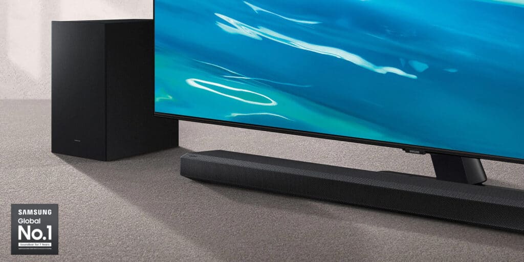 Die schicke Kombination aus Soundbar und drahtlosem Subwoofer sollte sich in so ziemlich jedes Interieur einbringen lassen