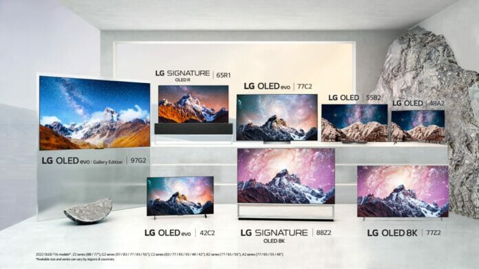 Das komplette LG 2022 OLED TV Line-Up inkl. C2 OLED EVO und G2 in 97 Zoll