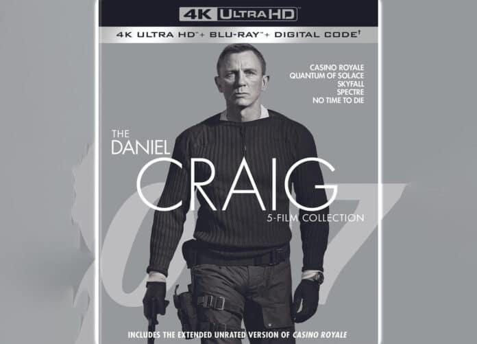 Die neue und letzte Daniel Craig Collection enthält alle 5 James Bond Filme auf 4K Blu-ray inkl. 