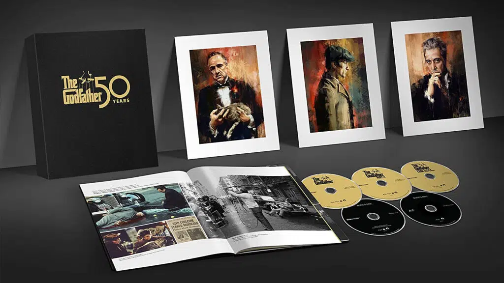 So könnte der Inhalt der limitierten "Der Pate" Trilogie auf 4K Blu-ray aussehen (US-Version)
