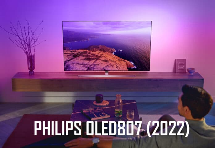 Der Philips OLED807 4K TV aus 2022 mit OLED Evo-Panel, verbessertem Ambilight uvm.