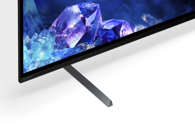 Der schlanke Standfuss des Sony A80K 4K OLED TV