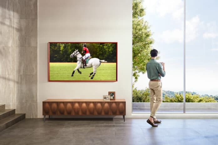 Perfektes Bild - perfektes Gemälde. Dank dem matten Anti-Reflexions-Display für Samsung 2022 Lifestyle TVs
