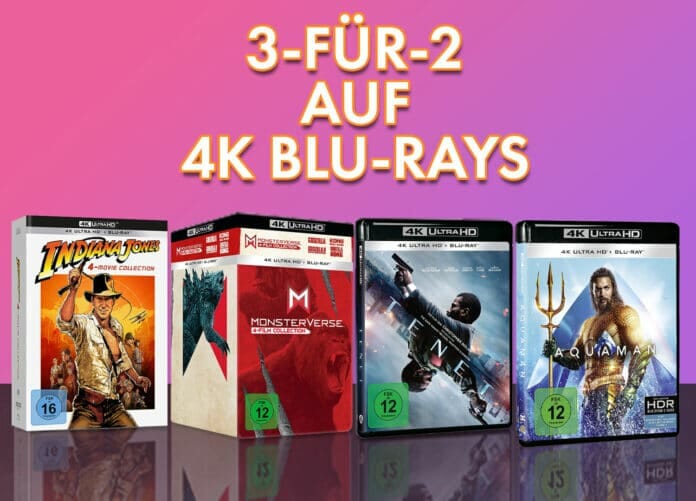 Drei 4K UHD Blu-rays kaufen und den günstigsten geschenkt bekommen! Na schon den ersten Top-Titel für eure 4K Blu-ray-Sammlung entdeckt?