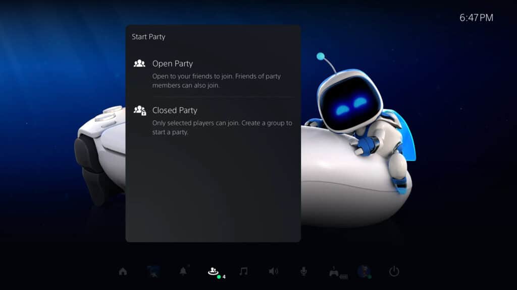 Der aktualisierte Party Chat der PS5