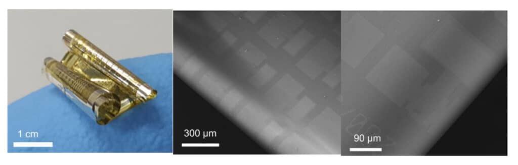 Der Quantum Dot Phototransistor soll ultraflexibel sein und auch nach mehrmaligem Biegen keine Beschädigungen aufweisen. Zudem bleibt die blaue, grüne und rote Lichtaufnahme auch nach mehrmaligem Biegen stabil.