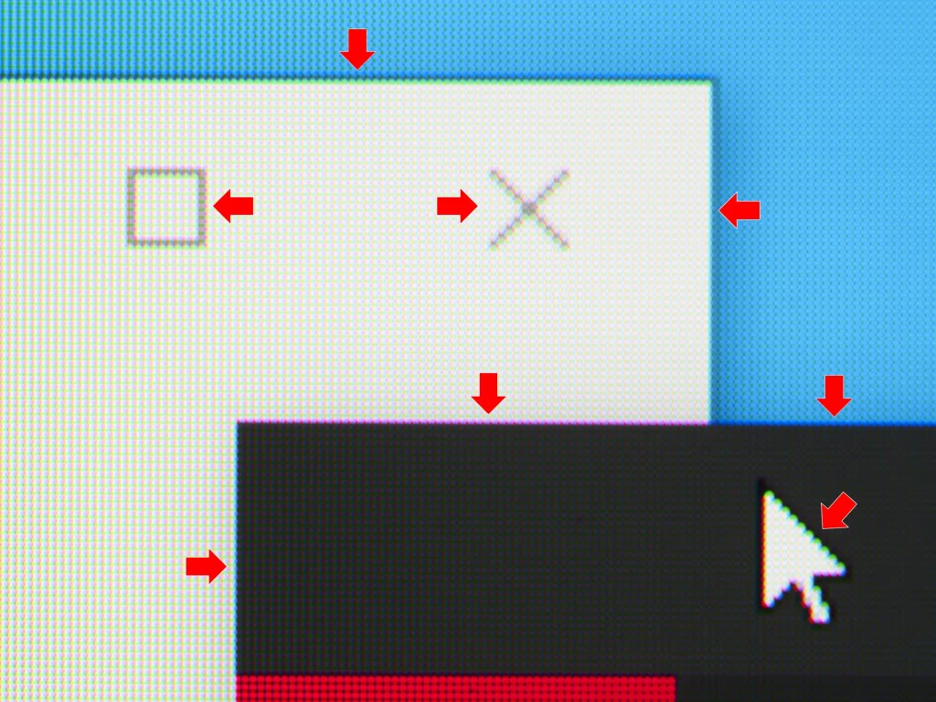 Hier sieht man das Farbsaum-Problem der QD-OLED.