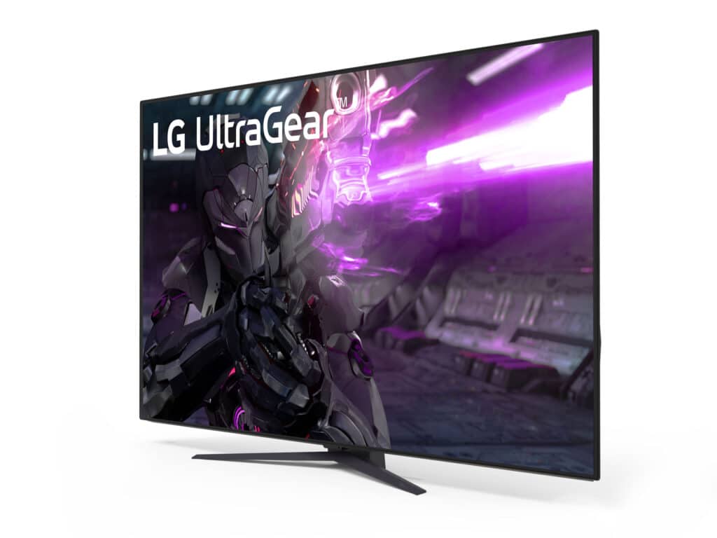 Der LG 48GQ900 4K OLED-Gaming-Monitor in der Perspektive