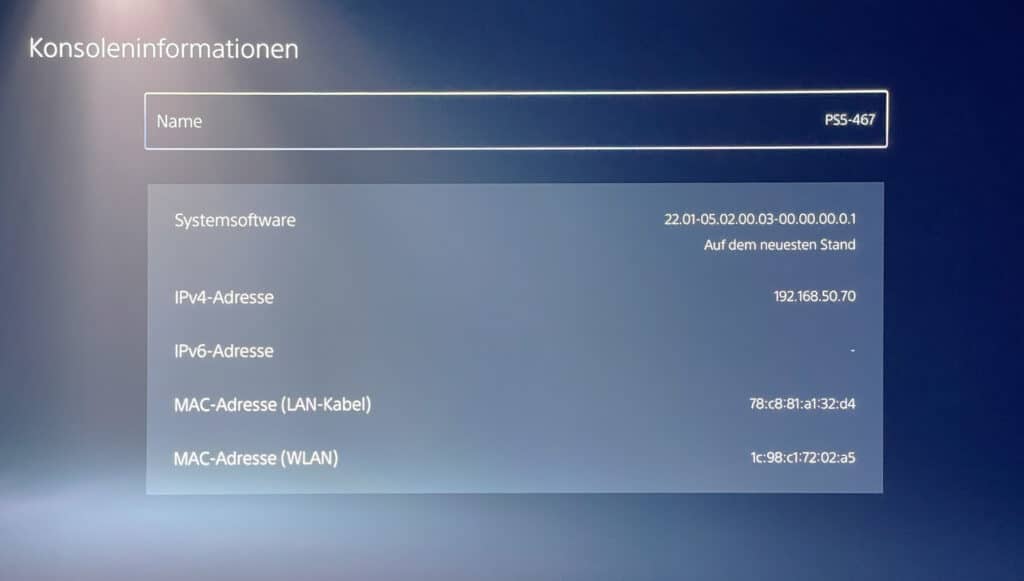 Mit der PS5-Firmware-Version beginnend mit 22.01-05 konnten wir den "ALLM-Fehler" replizieren