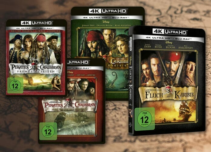 Die Fluch der Karibik (Pirates of the Caribbean) Filme erscheinen erstmals auf 4K UHD Blu-ray