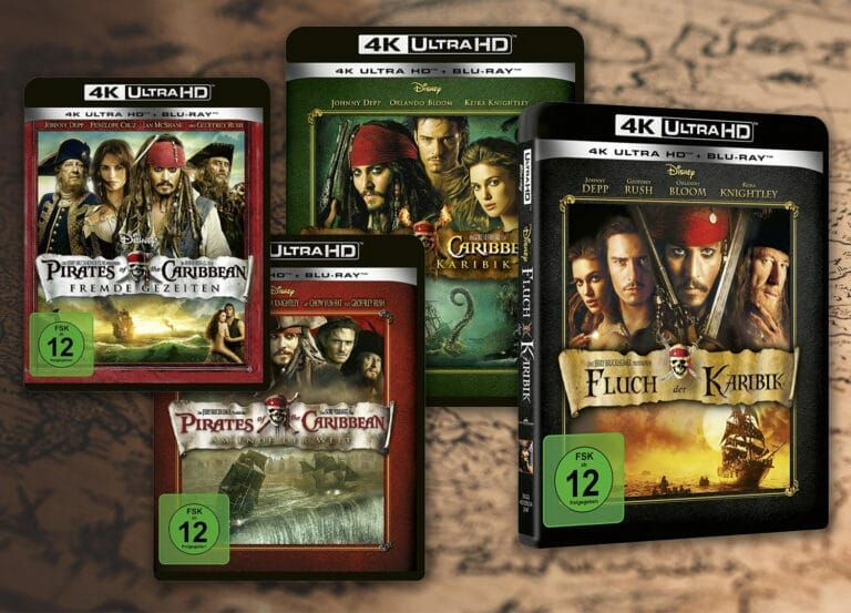Fluch der Karibik Filme (Teil 1-4) erscheinen erstmals auf 4K UHD Blu-ray