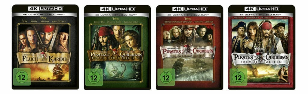 Für die 4K Blu-rays der Fluch der Karibik-Filme hat sich Disney leider nichts neues einfallen lassen