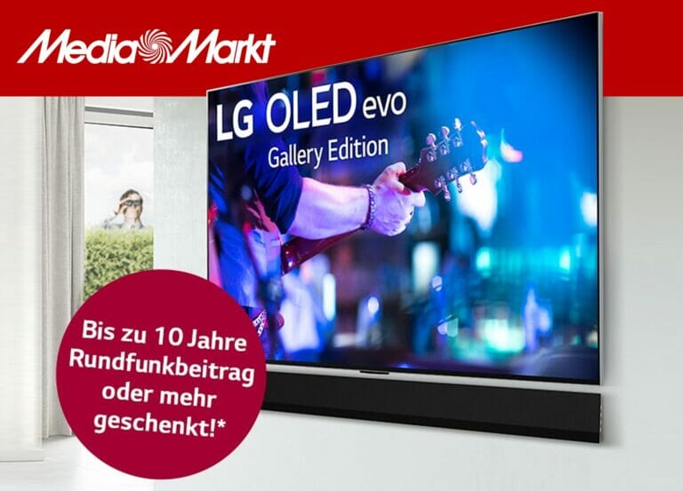 Neuen LG OLED, QNED und UHD Fernseher kaufen – bis zu 10 Jahre GEZ-Gebühren geschenkt!