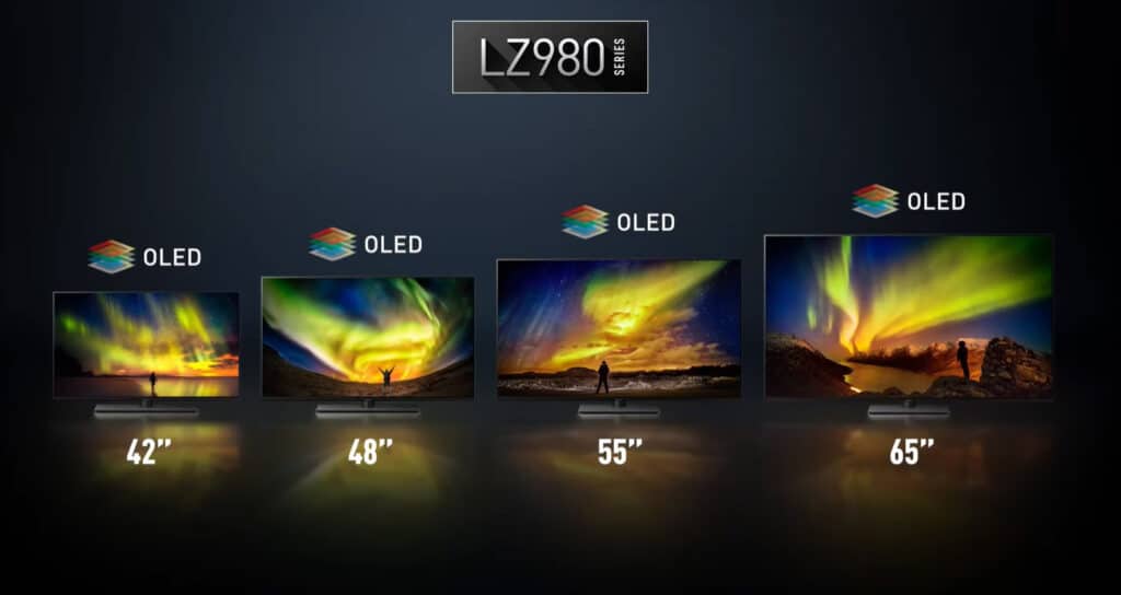 Der OLED-Einstieg LZW984 von Panasonic ist in 42, 48, 55 und 65 Zoll erhältlich