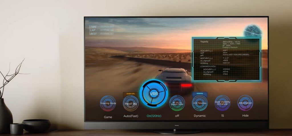 Simulation des Game Control Mode für die 2022 OLED und LCD-Fernseher (mit 120Hz) von Panasonic