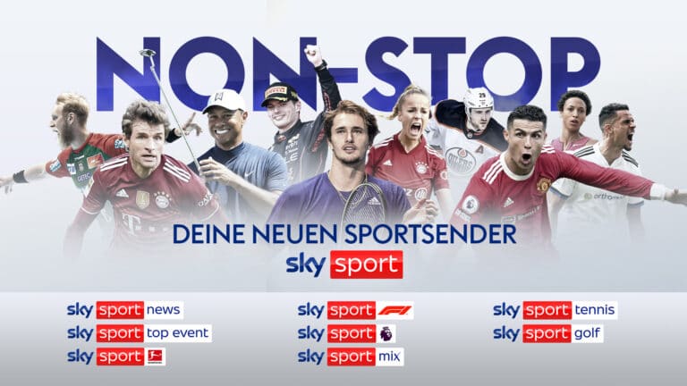 Sky will mit neuen Sendern 24 Stunden am Tag „Sport satt“ bieten