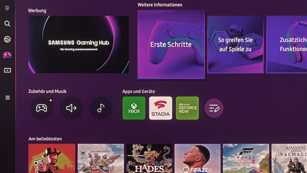 Der Gaming Hub steht ab sofort für Samsungs Smart-TVs und Gaming-Monitore aus 2022 bereit