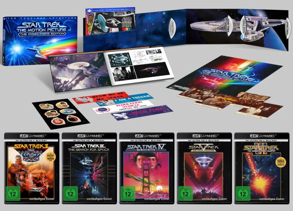 "Star Trek: Der Film" endlich im Directors Cut auf 4K Blu-ray sowie alle sechs Star Trek-Filme als einzelne 4K UHD Blu-ray
