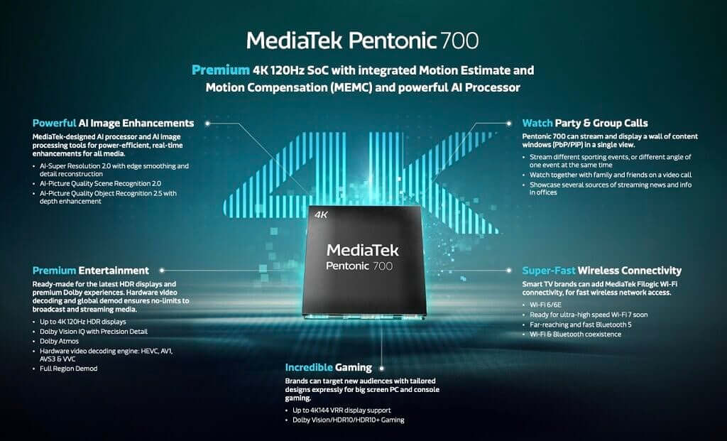 Der MediaTek Pentonic 700 biete eine beeindruckende Feature-Vielfalt.