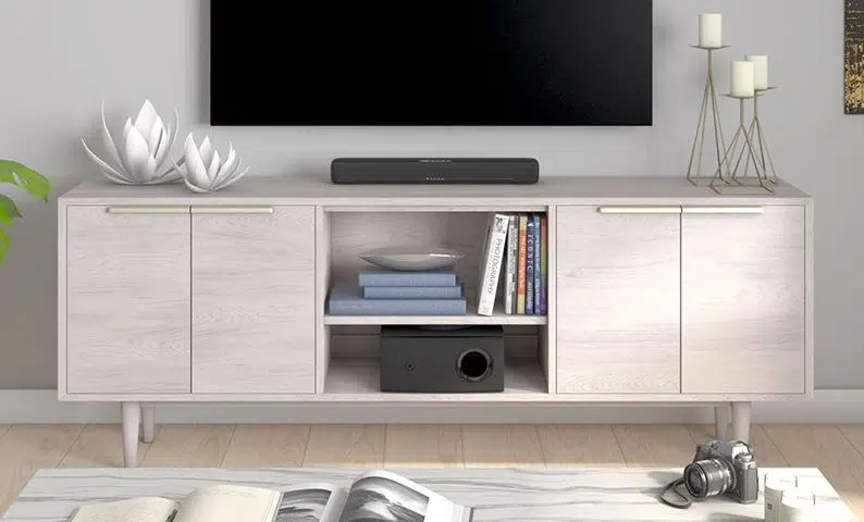 Der Subwoofer lässt sich auch im "Liegen" einsetzen