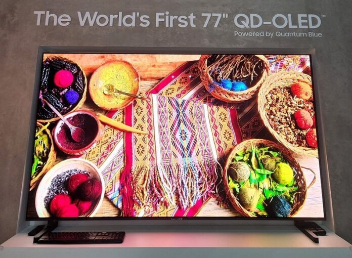 Samsung Display hat einen QD-OLED mit 77 Zoll Diagonale vorgestellt.
