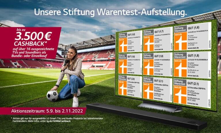 LG gewährt bis zu 3.500 Euro Cashback beim TV- und Soundbar-Kauf