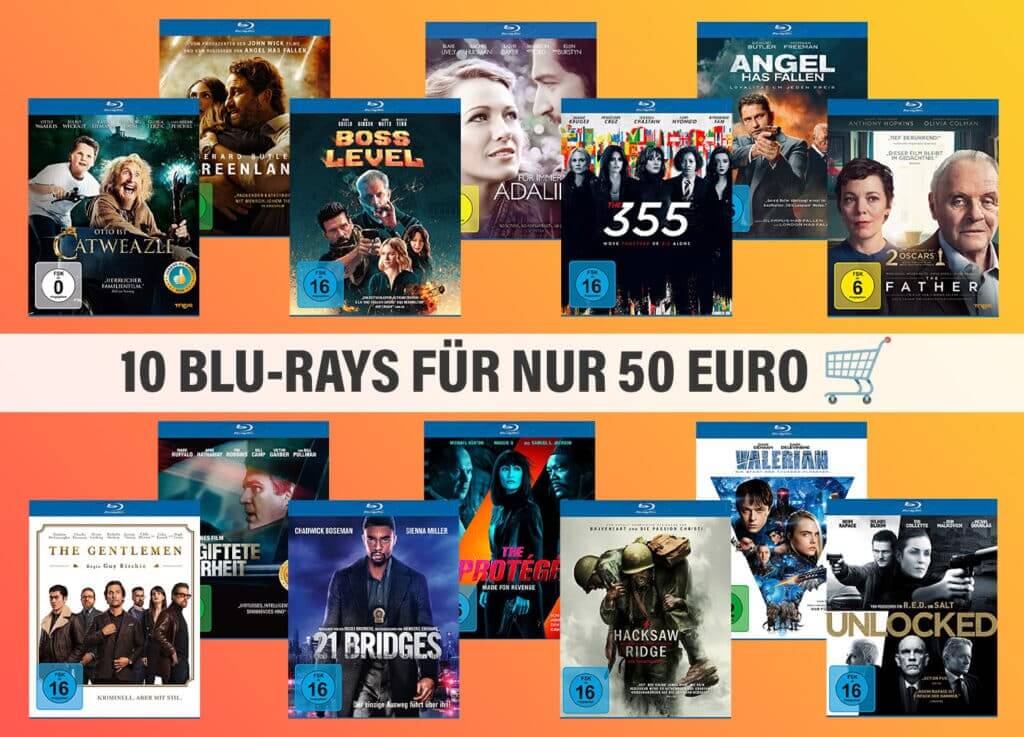 Wählt aus über 500 Filmen: 10 Blu-rays für nur 50 Euro!